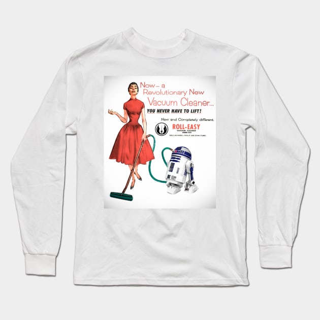 Droid Vacuum Long Sleeve T-Shirt by tonyleone